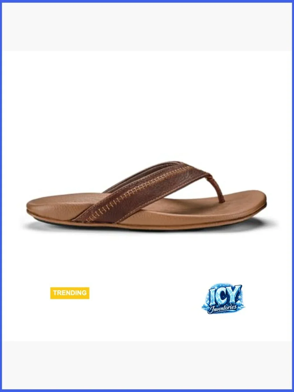 Leather Flip Flop Sandals, Arch Support, Casual Comfort, Slingback Style